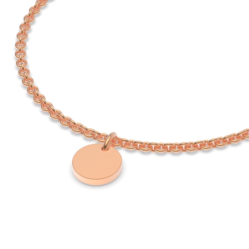 Rose Gold Disc charm Charms Diamond Bracelets