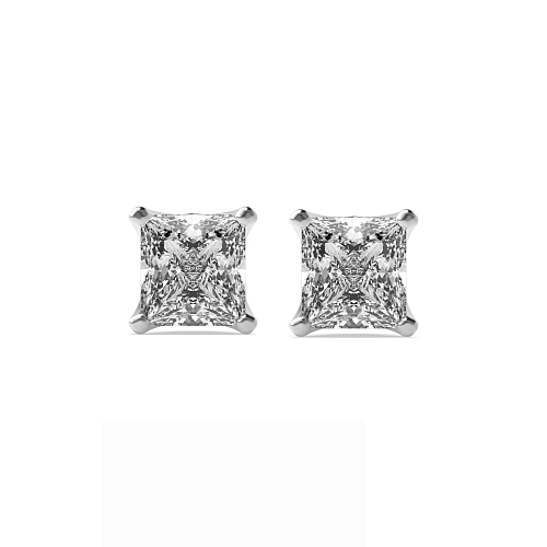 6 Prong Princess Crown Diamond Earrings