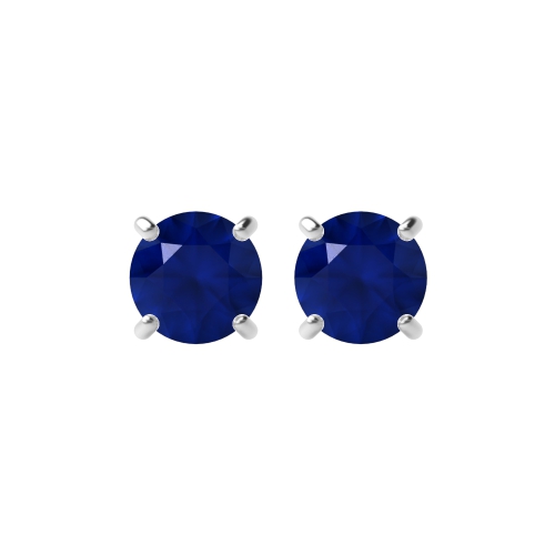 4 Prong MonogemRadiance Blue Sapphire Stud Earrings