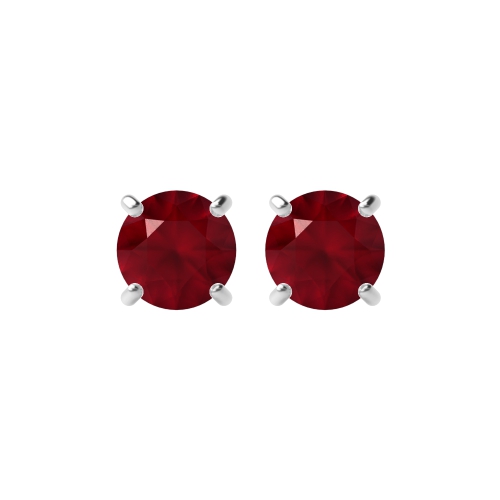 4 Prong MonogemRadiance Ruby Stud Earrings