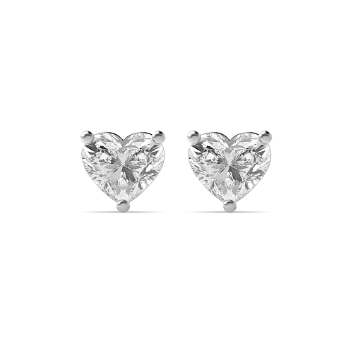 Prong Heart Classic basket Diamond Earrings