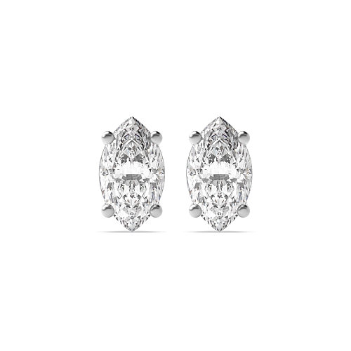 4 Prong Marquise classic basket Stud Earrings