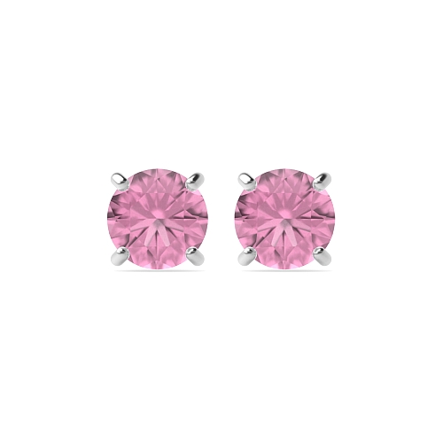 4 Prong Classic basket Tourmaline Diamond Earrings