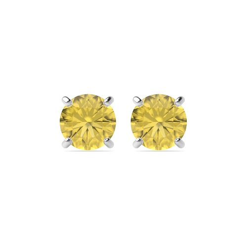4 Prong Classic basket Topaz Diamond Earrings