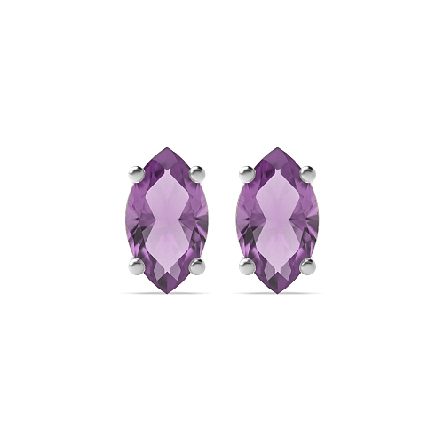 4 Prong Marquise Birthstone Stud Earrings