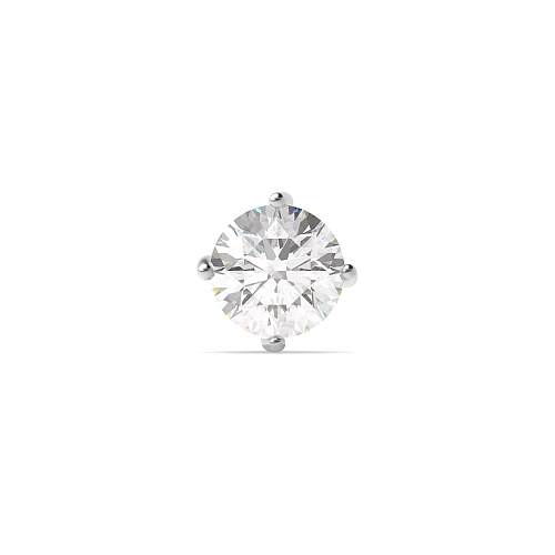 4 Prong Round Twisted Single Diamond Earring