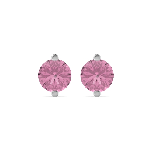 4 Prong Open set Tourmaline Diamond Earrings