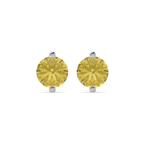 4 Prong Open set Topaz Diamond Earrings