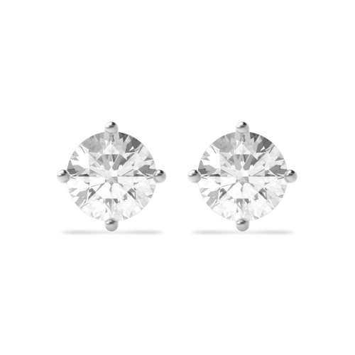 4 Prong timeless Naturally Mined Diamond Stud Earrings