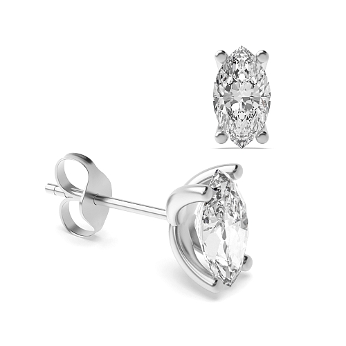 4 Prong Marquise classic open set Stud Earrings