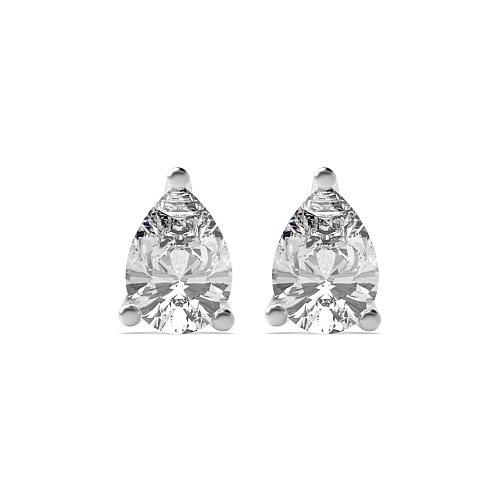Prong Pear Classic open set Diamond Earrings