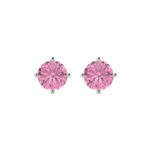 4 Prong Classic open set Tourmaline Diamond Earrings