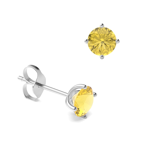 4 Prong Classic open set Topaz Diamond Earrings