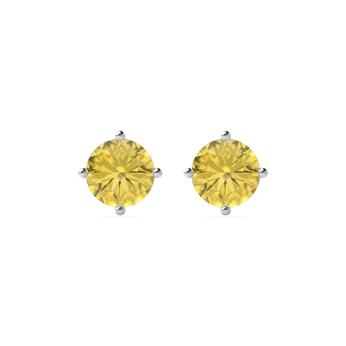 4 Prong Classic open set Topaz Diamond Earrings