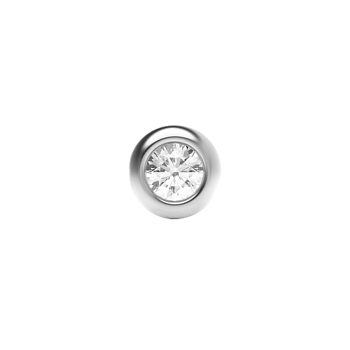 Bezel Setting Round classic Stud Earrings