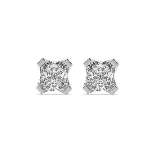 4 Prong Princess double claw Stud Earrings