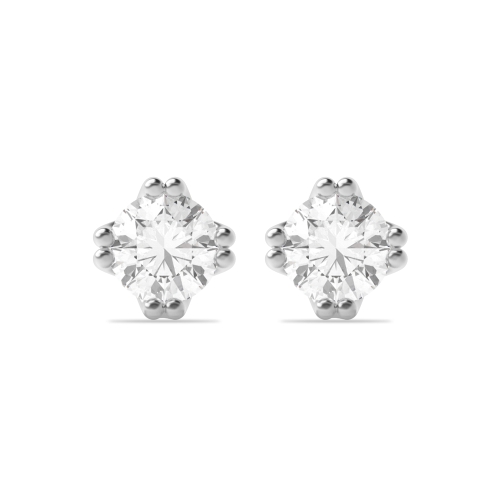 4 Prong double claw Lab Grown Diamond Stud Earrings