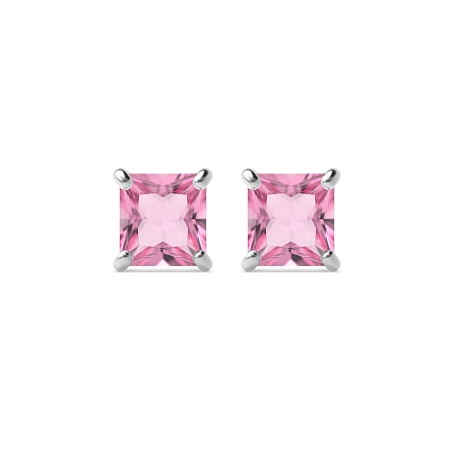 4 Prong elegant basket Tourmaline Diamond Earrings