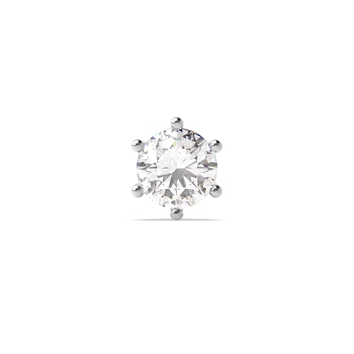 6 Prong Basket Single Diamond Earring