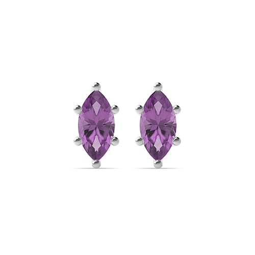 6 Prong Marquise Stud Earrings