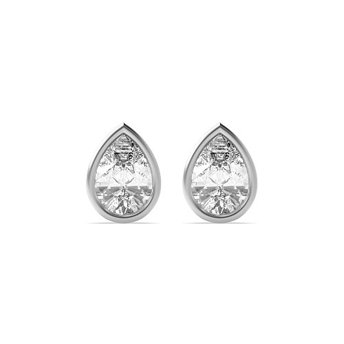 Prong Pear Delicate Diamond Earrings