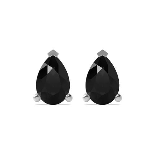 3 Prong SolitairePhase Black Diamond Stud Earrings
