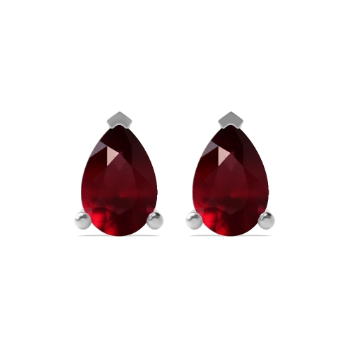 3 Prong SolitairePhase Ruby Stud Earrings
