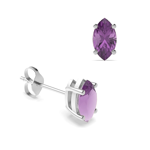 3 Prong Marquise OrbitalThree Stud Earrings