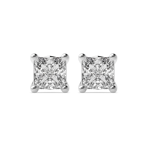 4 Prong Princess Classic Diamond Earrings