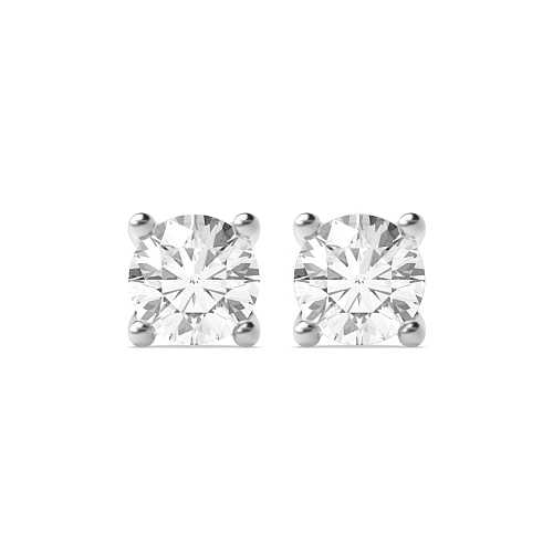 4 Prong Round Classic Stud Diamond Earrings