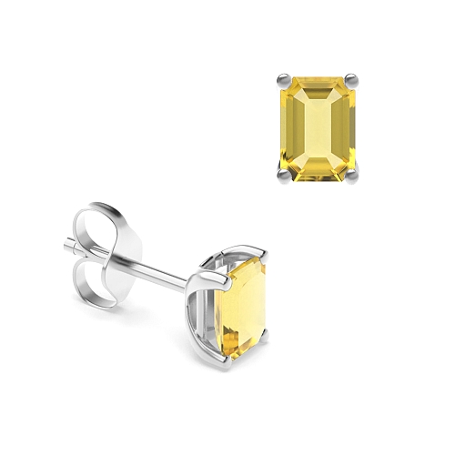 4 Prong Classic Topaz Diamond Earrings