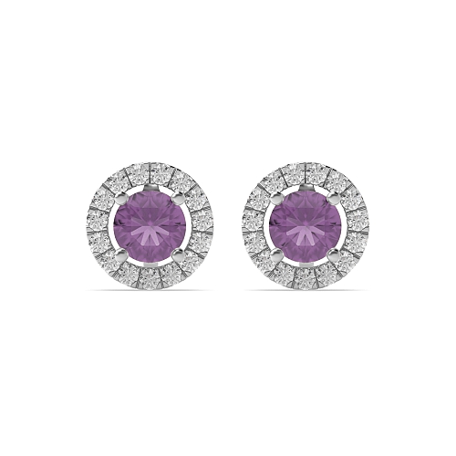 4 Prong Indulge elegance with Birthstone Stud Earrings