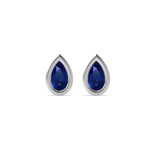 Prong Pear Bezel set 5x3mm Lab Grown Diamond Earrings