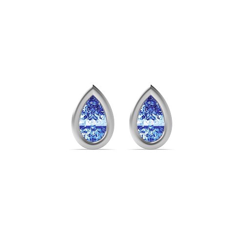 Prong Pear Bezel set 5x3mm Lab Grown Diamond Earrings
