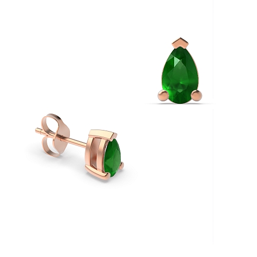 Prong Pear Rose Gold Tri claw 5x3mm Lab Grown Diamond Earrings