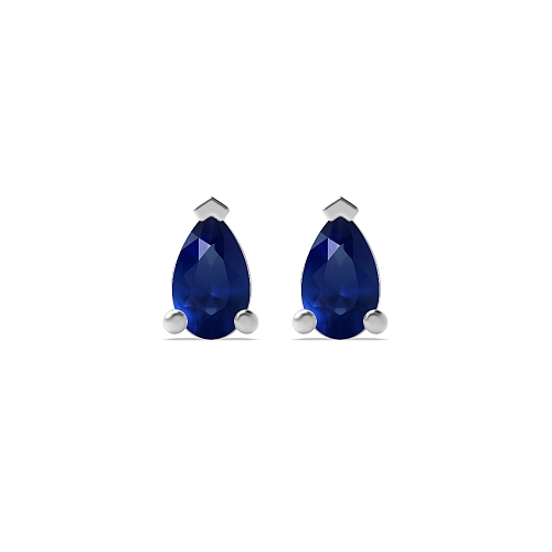 Prong Pear White Gold Tri claw 5x3mm Naturally Mined Diamond Earrings