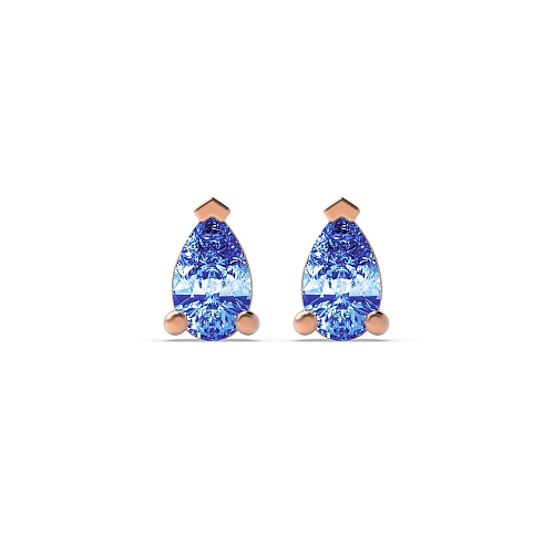 Prong Pear Rose Gold Tri claw 5x3mm Lab Grown Diamond Earrings