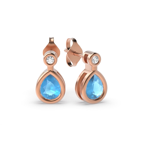 Prong Pear Rose Gold 5x4mm Legacyshine Lab Grown Diamond Earrings