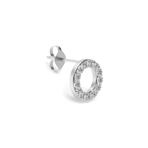 Circle Shape Cluster Diamond Cluster Earrings (6.0mm - 10.0mm)