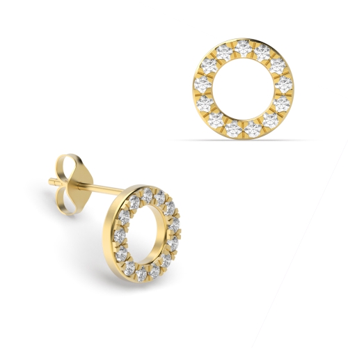 Circle Shape Cluster Diamond Cluster Earrings (6.0mm - 10.0mm)