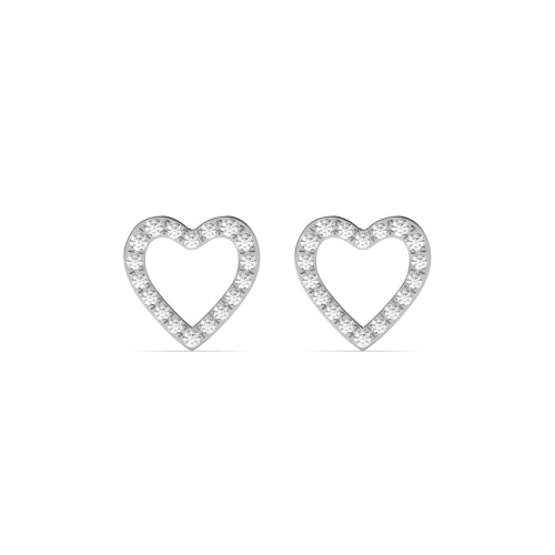 4 Prong Round Gleam Silhouette Stud Earrings