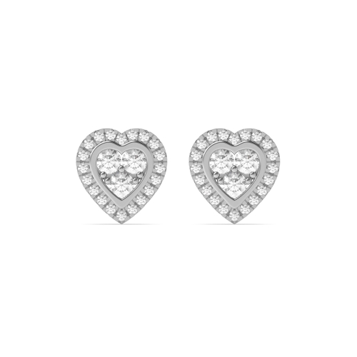 4 Prong Round Eclat mirage Stud Diamond Earrings