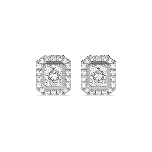 4 Prong Round Eternal pulse Stud Diamond Earrings