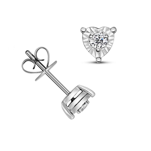4 Prong Round Zenith beam Stud Diamond Earrings