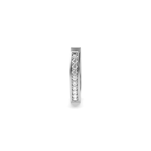 Pave Setting Round Designer Single Diamond Earring