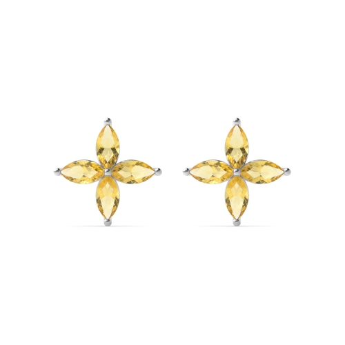 4 Prong Marquise Star Exclusive Gift Citrine Stud Earrings