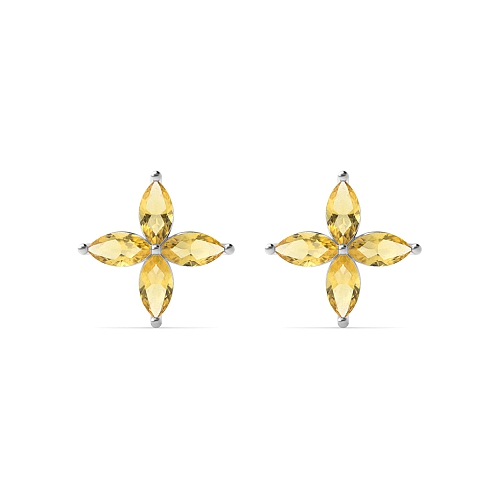 4 Prong Marquise Star Exclusive Gift Citrine Stud Earrings