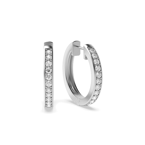 Pave Setting Round Eleganceorbit Diamond Earrings