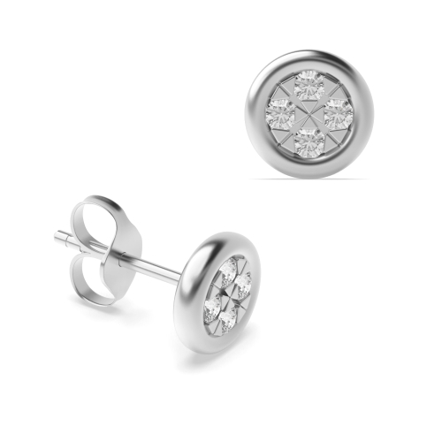 Buy Prong Setting Round Diamond Designer Earrings - Abelini