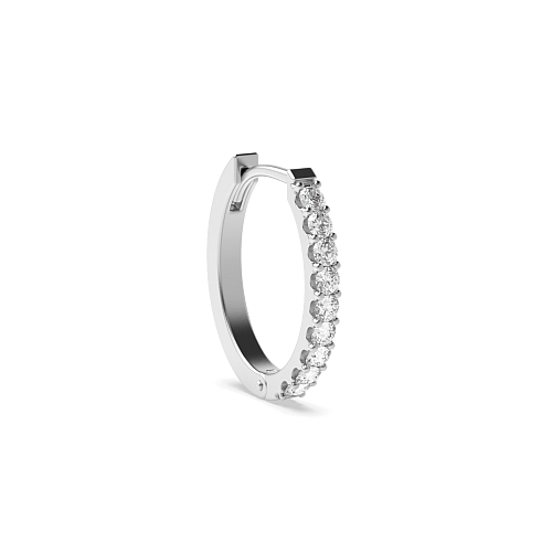 4 Prong Round Delicate Single Diamond Earring